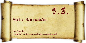 Veis Barnabás névjegykártya
